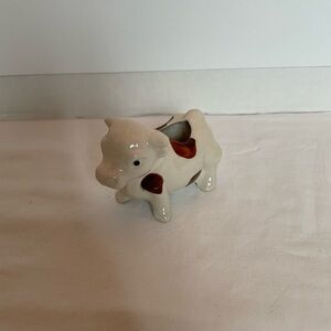 Vintage cow toothpick holder